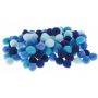 Pompony kreatywne Brewis 1cm Niebieskie Mix, 100szt - 3